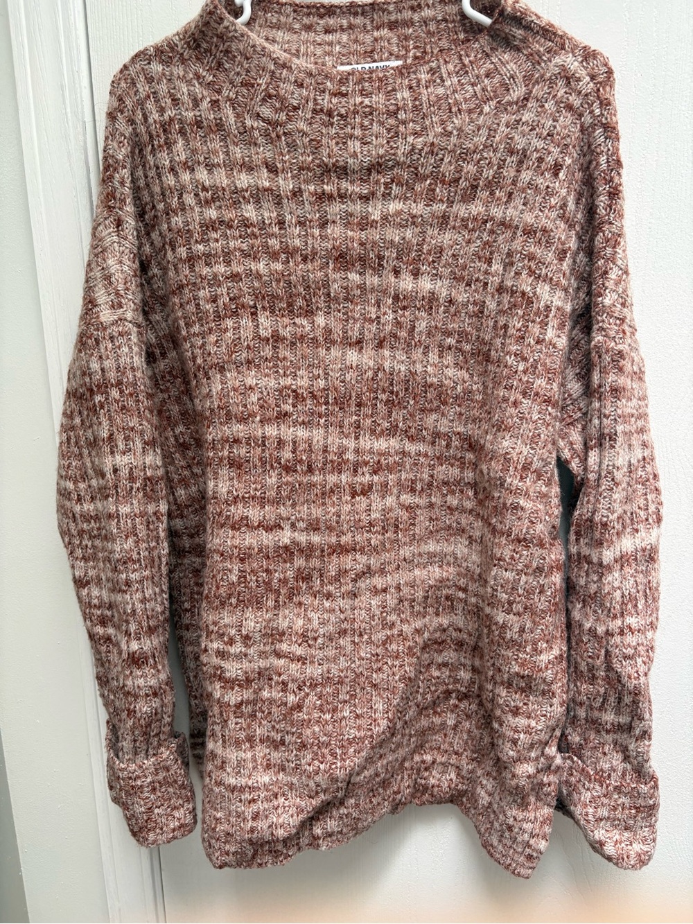 Old Navy Marled Tunic-Length Sweater in Rose Brown Mix - perfect for leggings!